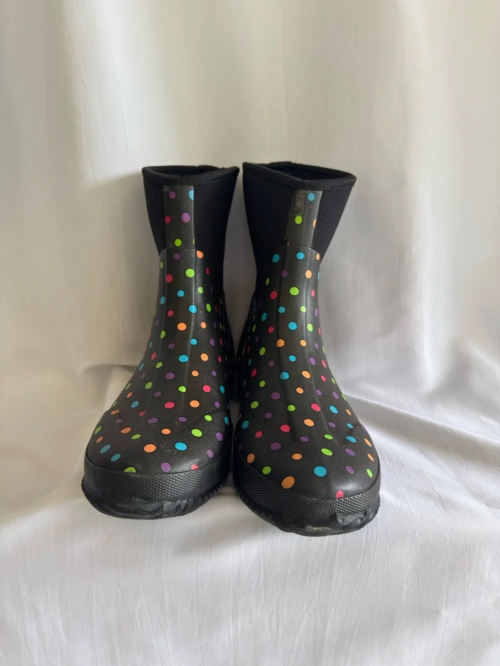 Western Chief Black Waterproof Neoprene Rain Boots - W10